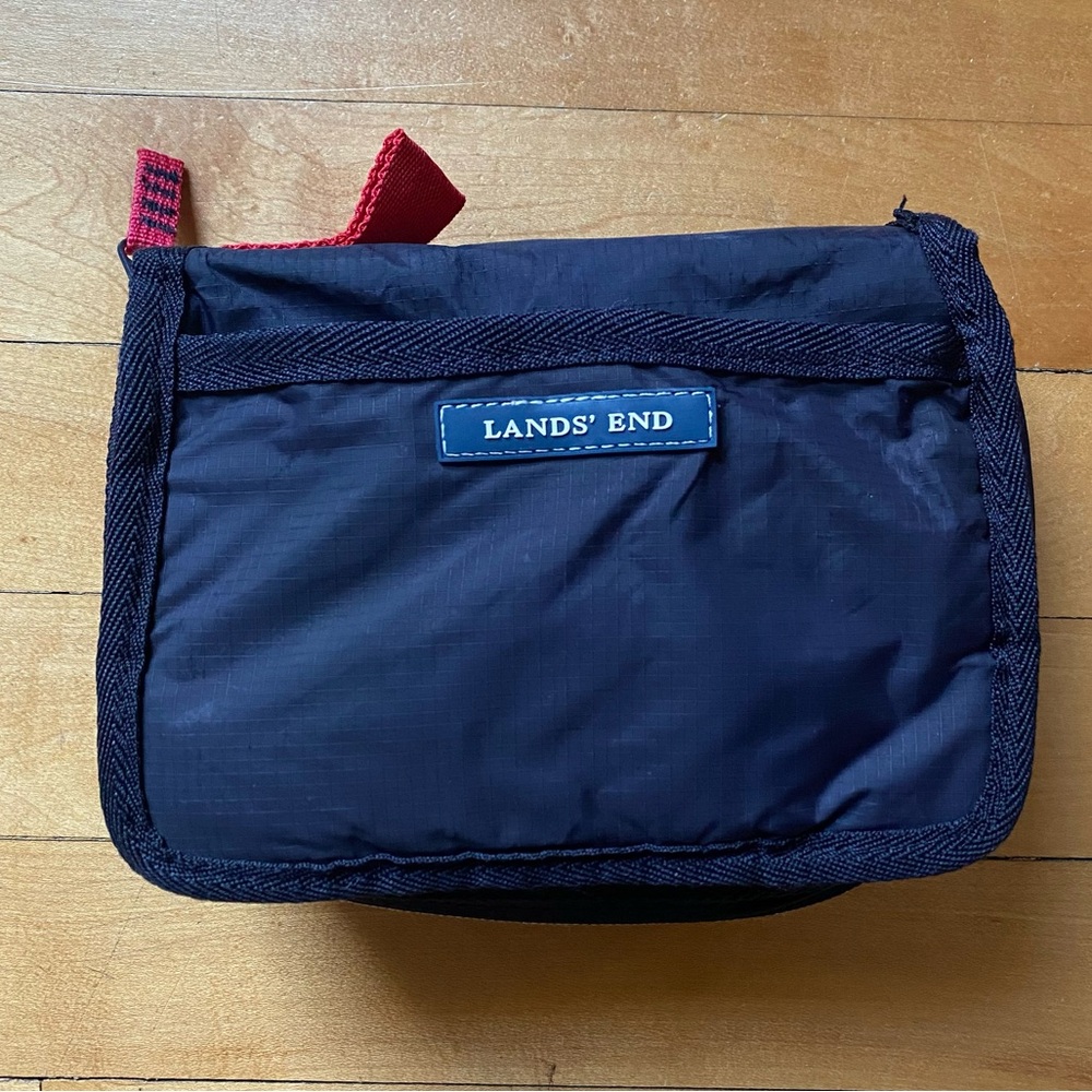 Lands' End Navy Blue Men's Travel Pouch Bag